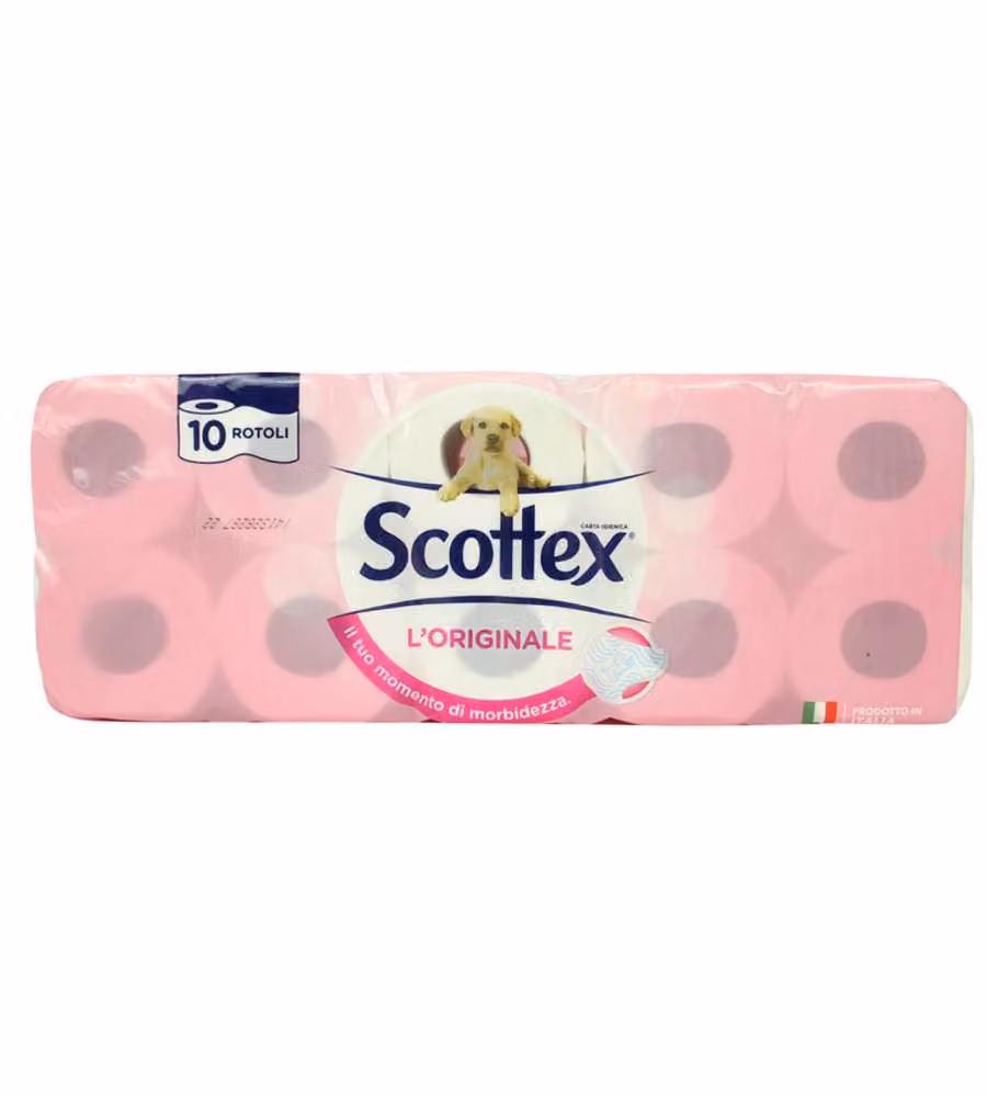 Scottex Carta Igienica Morbida e Assorbente 10 Rotoli Colore Rosa