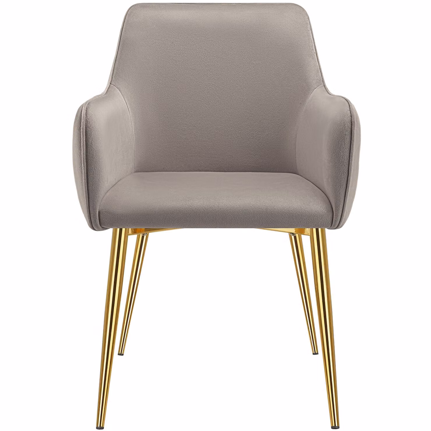 Set di 4 poltrone Avane in stile scandinavo con effetto velluto, colore beige/grigio, ideali per soggiorno, cucina o sala da pranzo – 3