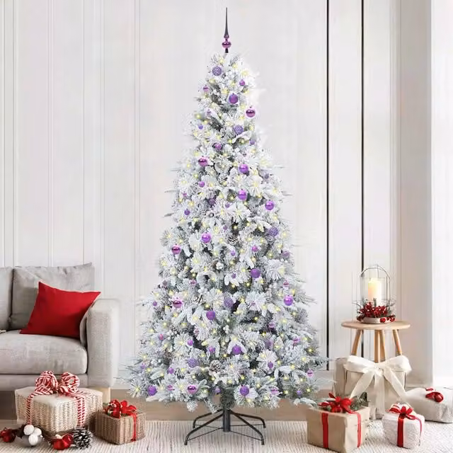 Albero di Natale Artificiale con Rami Pieghevoli Bianco 240 cm 3397516