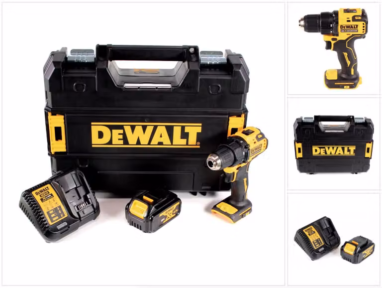 Trapano avvitatore a batteria DeWalt DCD 708 M1T 18 V Li-Ion brushless in confezione TSTAK + 1 batteria da 4,0 Ah + caricabatterie