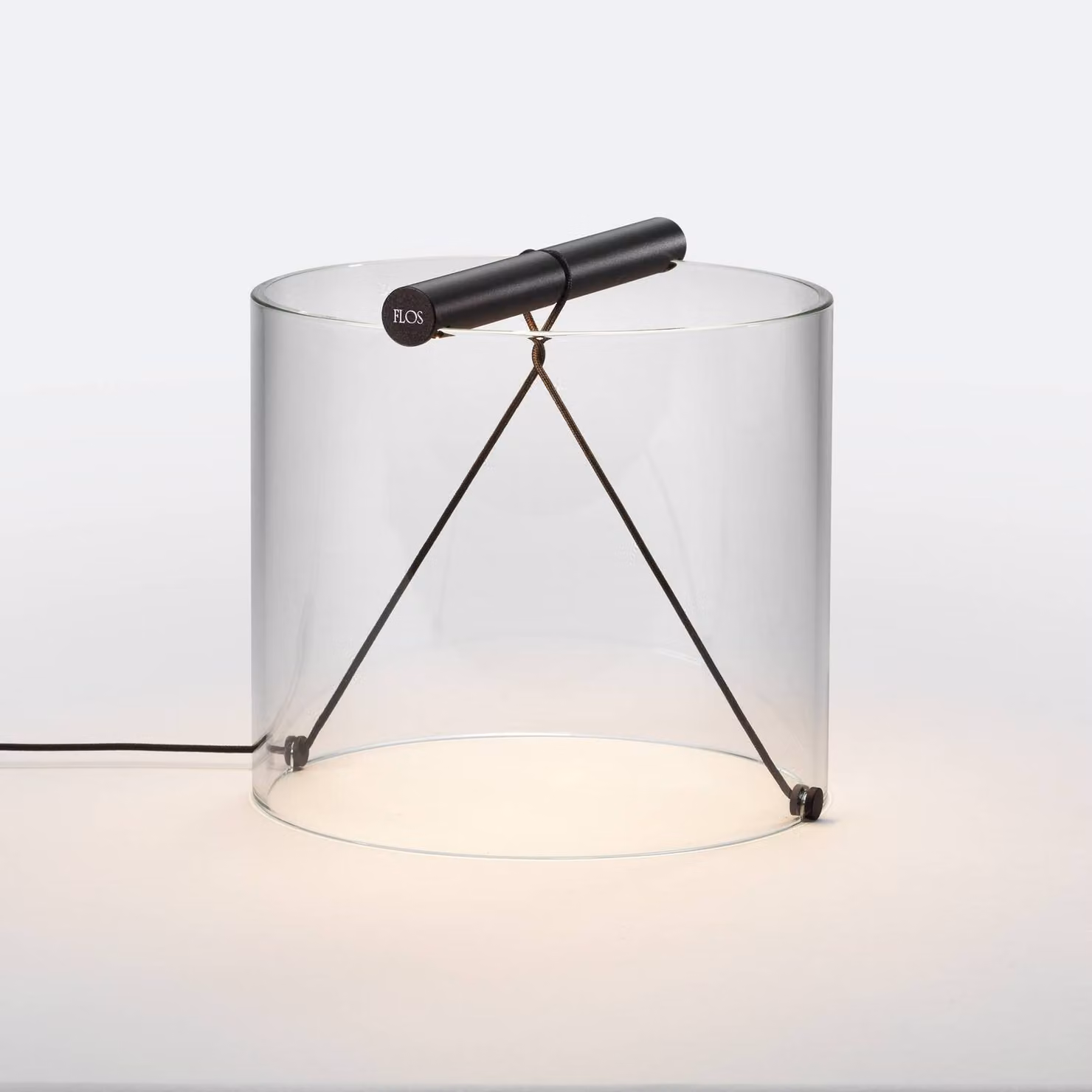 FLOS Lampada da tavolo di design To-Tie T1, dimmerabile, Nero, Soggiorno / Sala da pranzo, Vetro, Design, Lampada da tavolo