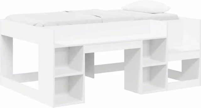 Telaio del letto | Letto per Bambini con storage Bianco 80 x 160 cm