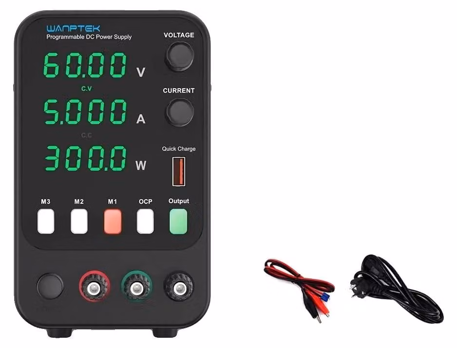 Alimentatore a corrente continua, tensione di uscita regolabile, funzioni di memorizzazione dati, APS 60 V 5 A 300 W, spina UE da 220 V