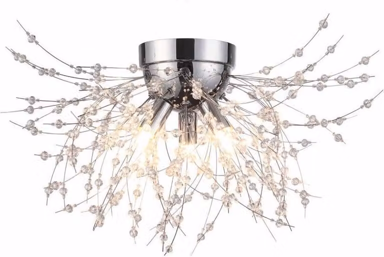 Lampada da soffitto Pearls cromata 3xG9x33W in metallo, dimensioni: 32x48x48 cm, IP20, Reality