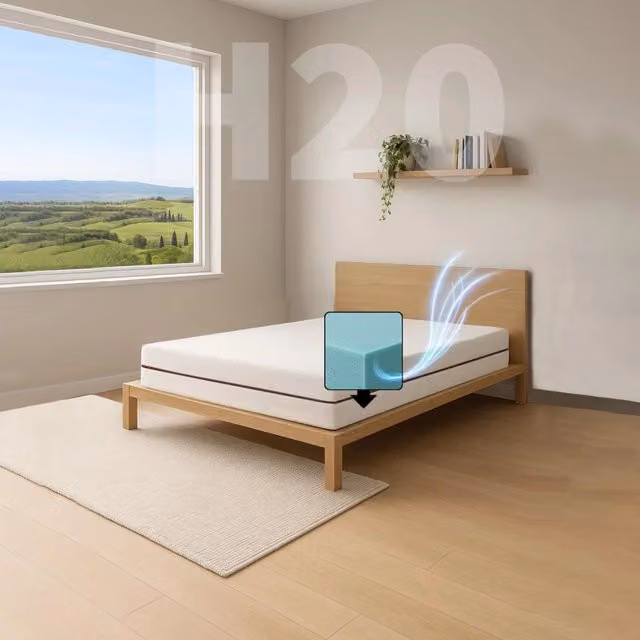 Materasso Waterfoam Comfy Line H20 King Size Bianco L/P/H: 200 x 200 x 20 cm