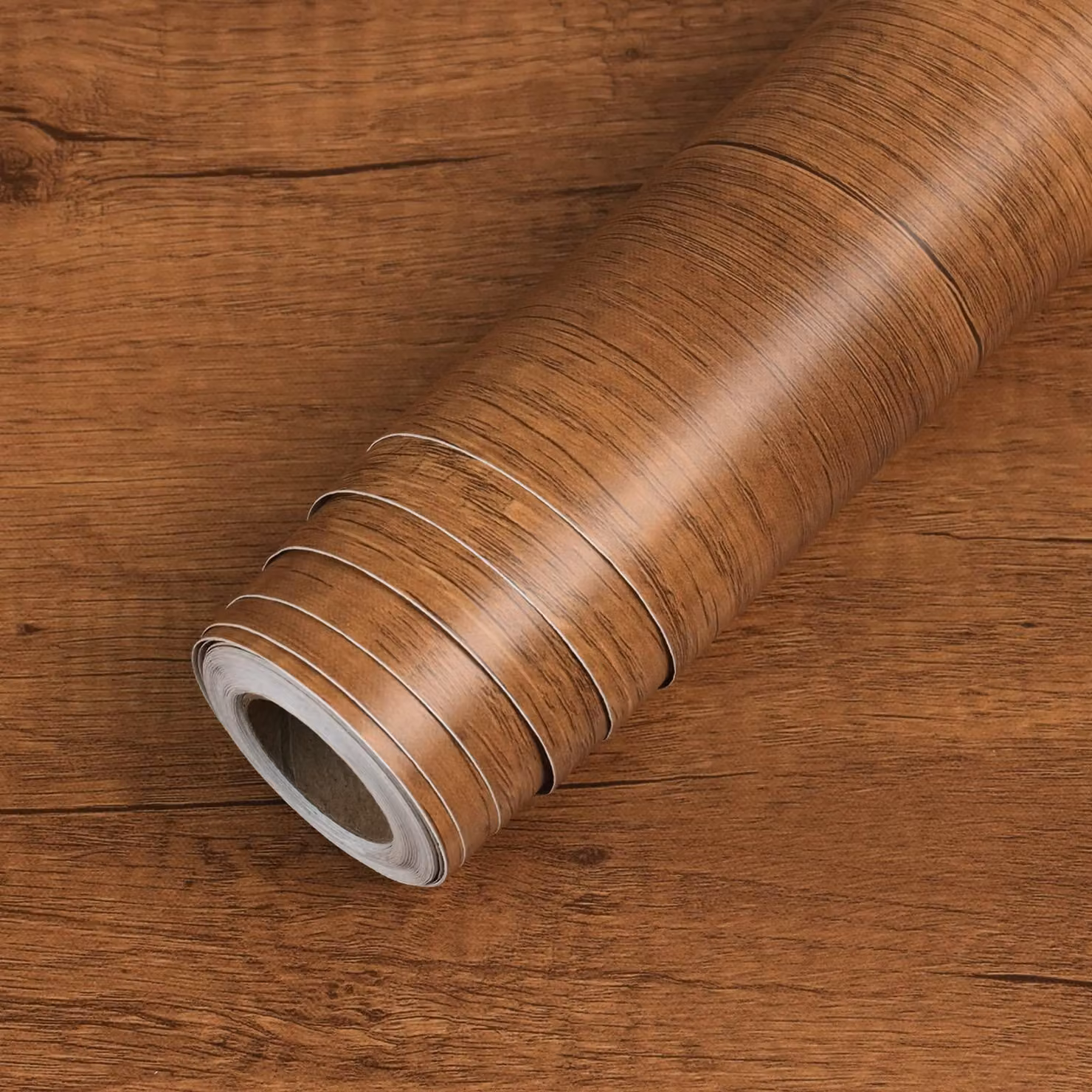 Carta adesiva in legno marrone, 60 cm x 400 cm, ideale per rivestire mobili da cucina
