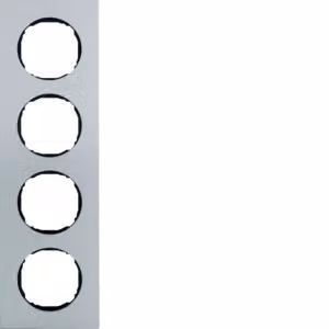Berker 10142674 Cornice quadrupla, piatta, R.8, alluminio