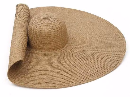 Grande ombrello da spiaggia per donna, con protezione anti-UV, pieghevole, diametro di 35,43 pollici, modello oversize