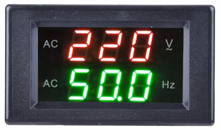 Generatore con doppio display LED, voltmetro digitale CA, misuratore di frequenza, strumento di prova (nero)