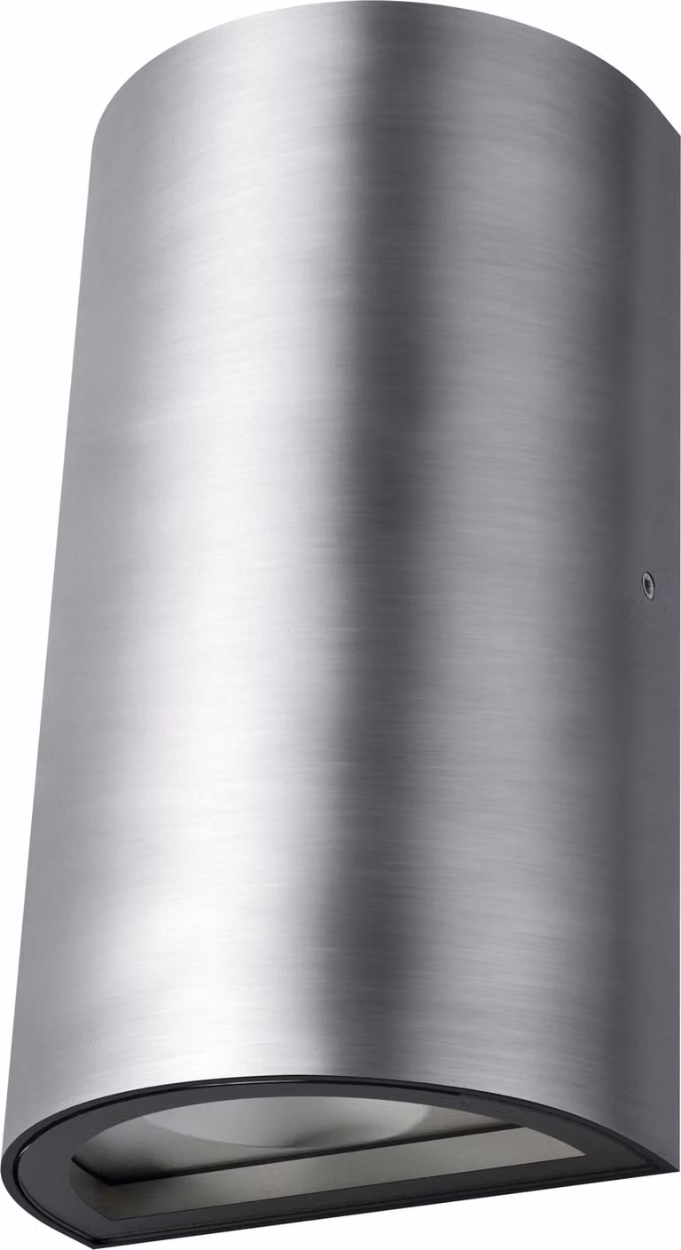 OSRAM Lampada da parete per esterni a LED, 3000K, lampada da parete UpDown, 1050lm, 12W, alluminio, IP44, IK03, fascio largo, con accessori di montaggio