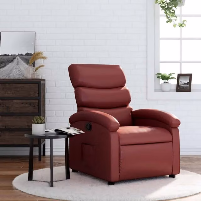 Fauteuil inclinable Rouge bordeaux Similicuir