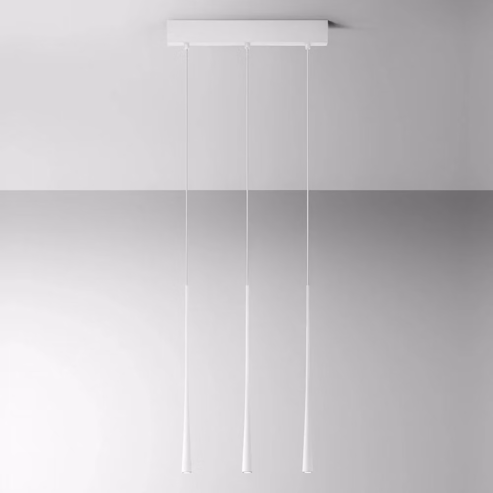 Lampada a Sospensione Multipla Lineare Dafne S/3P Gealuce, 3 Luci LED 16,5W 3000K Bianco Satinato – 2