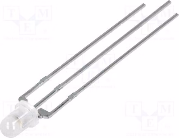 2 LED da 3 mm, giallo/verde, 70-90 mcd; 270-350 mcd, bicolore; angolo di emissione 60°. Codice prodotto: LL-309UYUGM2E-Y22B-2B