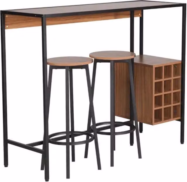 Banco Bar Con Cantinetta E 2 Sgabelli