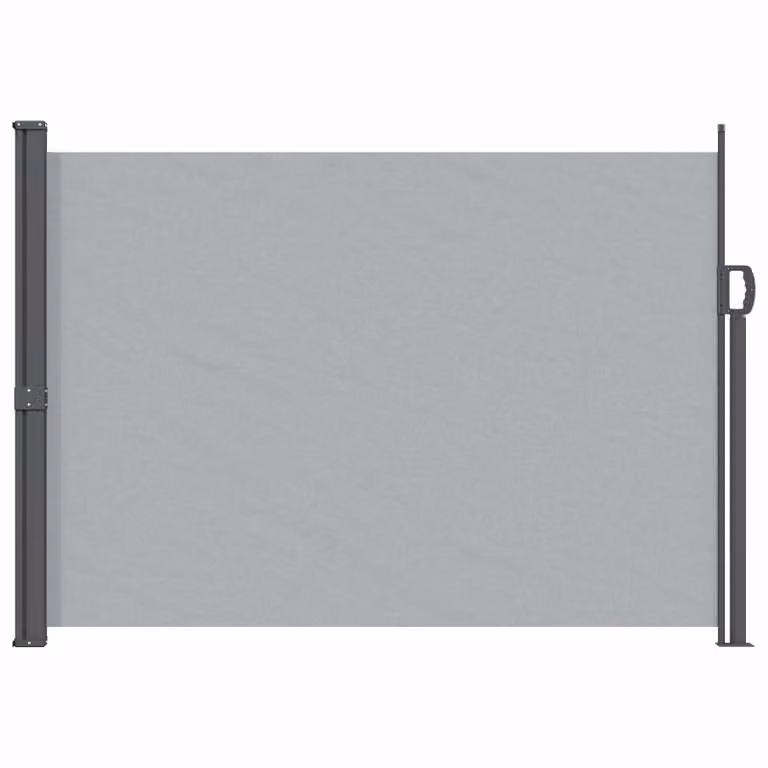 Tenda laterale retrattile vidaXL in poliestere grigio con struttura in acciaio, L 300 cm x H 140 cm