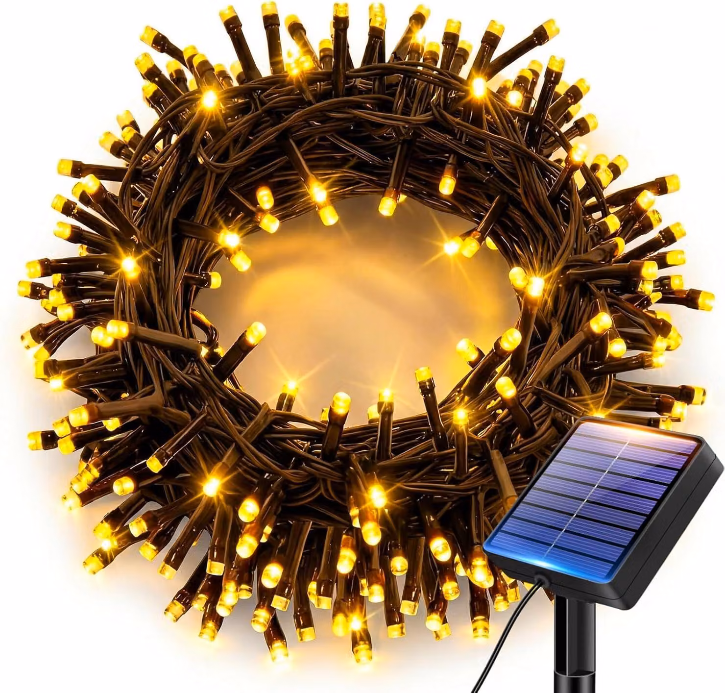 Catena luminosa solare per esterni, 7 metri – 50 LED, luce bianco caldo, grado di protezione IP65, 8 modalità con memoria, autonomia di 10-14 ore, ideale per giardino e balcone