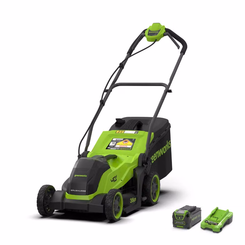 Greenworks 40V Rasaerba 36cm Gen. II - Batteria 4Ah