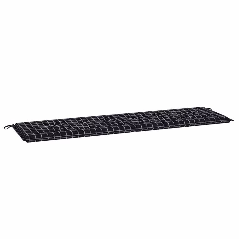Cuscino per Panchina vidaXL in Tessuto Oxford Nero, Ergonomico e Moderno, L 180 x P 50 x H 3 cm