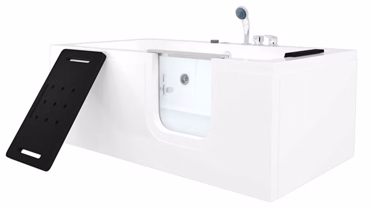 Vasca idromassaggio per anziani con sportello S15WP-EH-R 85x160 cm, miscelatore monocomando