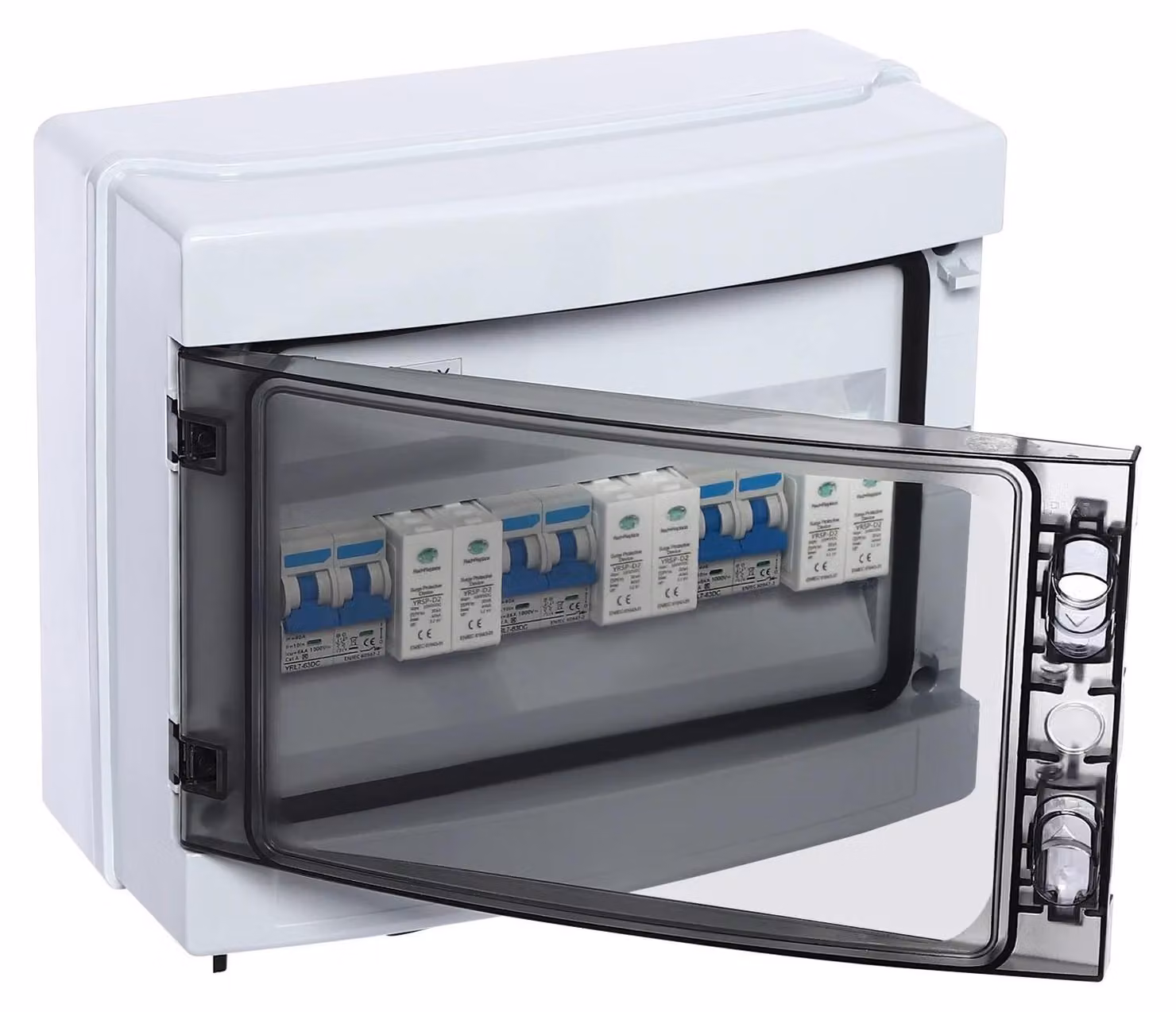 Scatola di derivazione solare - Scatola di derivazione fotovoltaica - 3 stringhe - 1000 V - Protezione contro i fulmini e le sovratensioni - Interruttore magnetotermico - Per camper e abitazioni off-grid