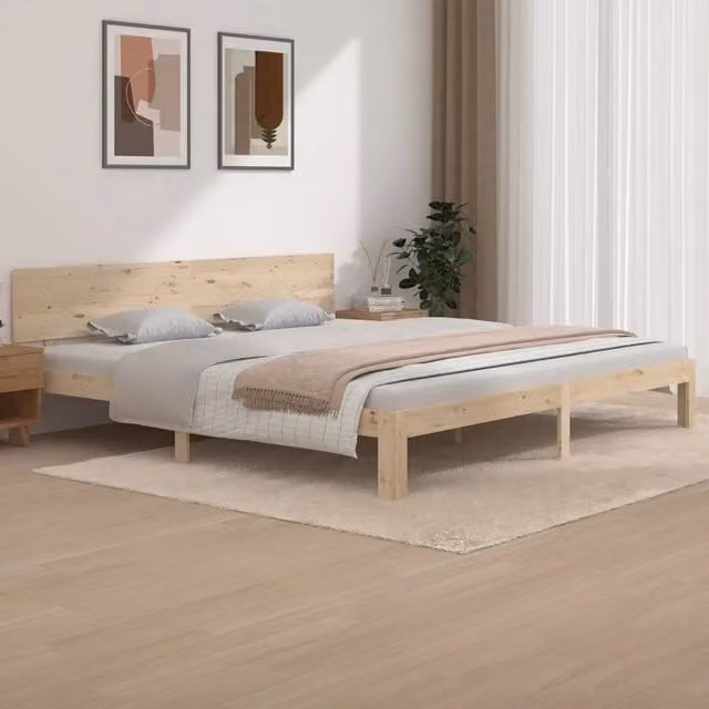 Giroletto-Struttura Letto in Legno Massello di Pino 200x200 cm 723079