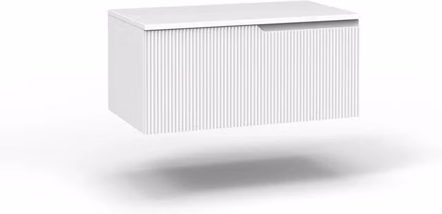 Base con top 1 cestone VENERE bianco opaco_80x45x37