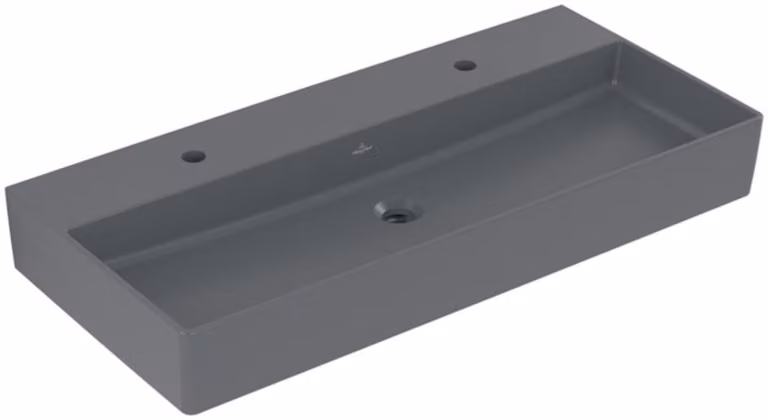 Villeroy & Boch Memento 2.0 lavabo mural, 2 trous pour robinet, sans trop-plein, non rectifié, 1000x470mm, 4A22A1I4, 4A22A1I4