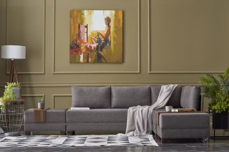 Hanah Home, Fly- BLC1004, marrone, divano letto, struttura: Legno / pannello di fibra