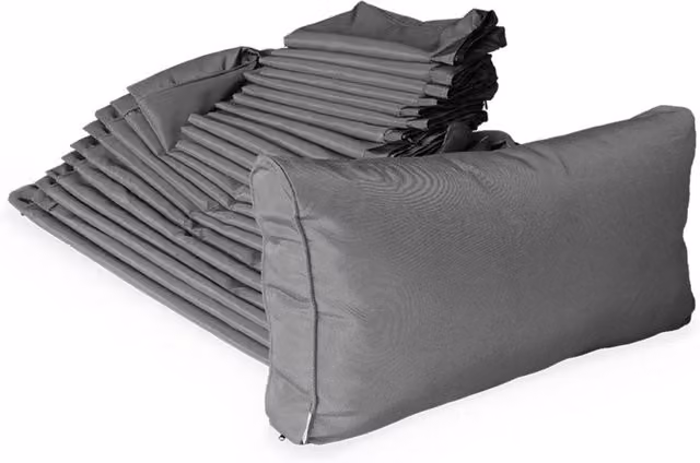 Set di fodere per sedie da pranzo Sweeek, grigio, in poliestere idrorepellente e lavabile