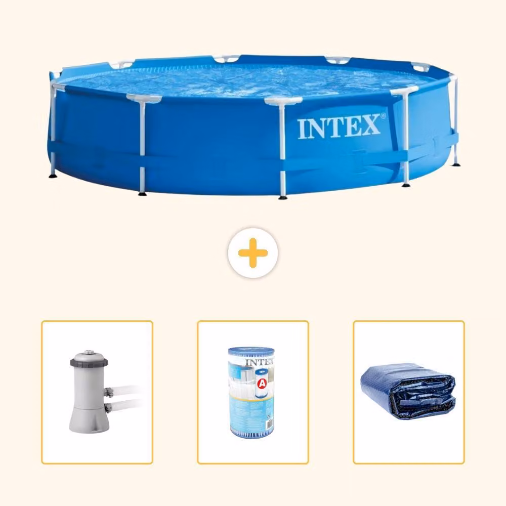 Piscina autoportante rettangolare - 366x76 cm - 4 pezzi - Modello S21332