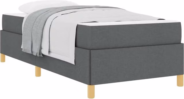 Letto singolo | Letto per adulti | Struttura del letto Grigio scuro 90 x 190 cm Tessuto