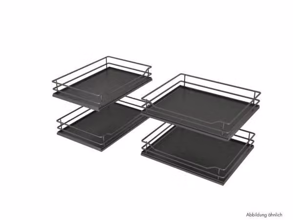 Vauth-Sagel COR Fold Set di cestini Premea, per anta da 40 cm, argento/grigio