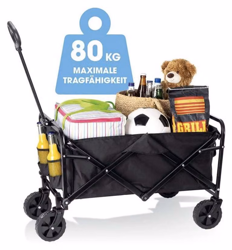 EASYmaxx: Carrello pieghevole, carrello a mano, carrello trasportabile, portata massima: 80 kg
