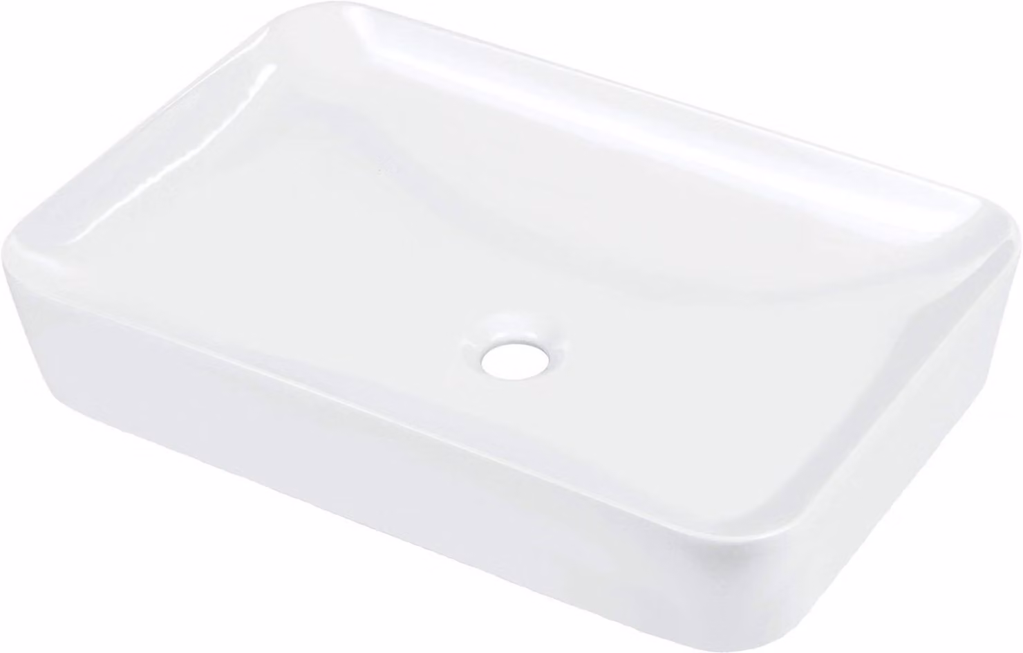 Tess bianco - Lavabo in Vetroceramica da appoggio - 60x40 cm (CDS_6U6S)