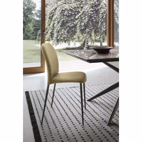 Sedia Abba in tessuto con gambe in metallo Sedit