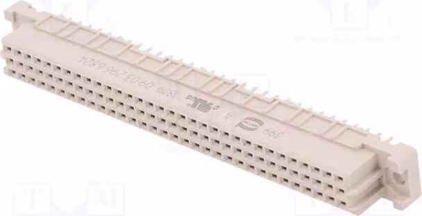 1 connettore: DIN 41612, connettore femmina dritto, tipo C, per montaggio su circuito stampato (THT), codice prodotto 09032966824. Altro