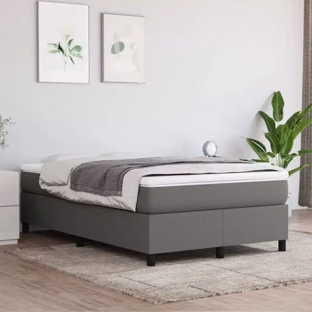 Letto Ibrido con Giroletto a Molle e Materasso vidaXL Grigio e Bianco L/P: 120 x 200 cm