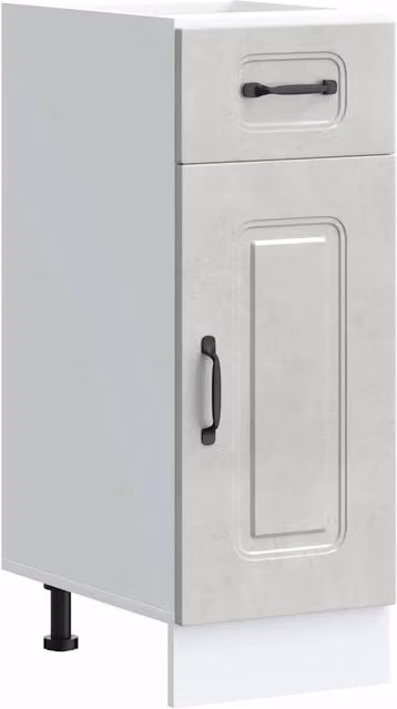 Mobile da cucina moderno HELLOSHOP26 in legno composito grigio, L: 30 cm, P: 46 cm, H: 81,5 cm