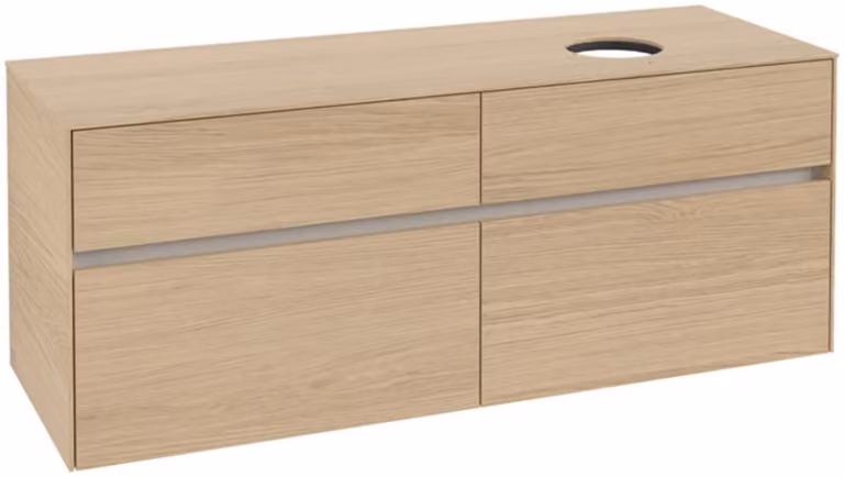 Villeroy & Boch Collaro Meuble sous-lavabo, 4 tiroirs, lavabo à droite, 1400x548x500mm, C04700VJ, C04700VJ