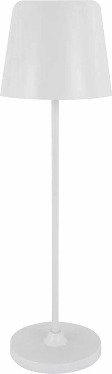 Lampada da tavolo a LED per esterni ricaricabile in alluminio dimmer touch switch IP54 4400 K bianco neutro 200 lm 37 cm di altezza bianco rotondo