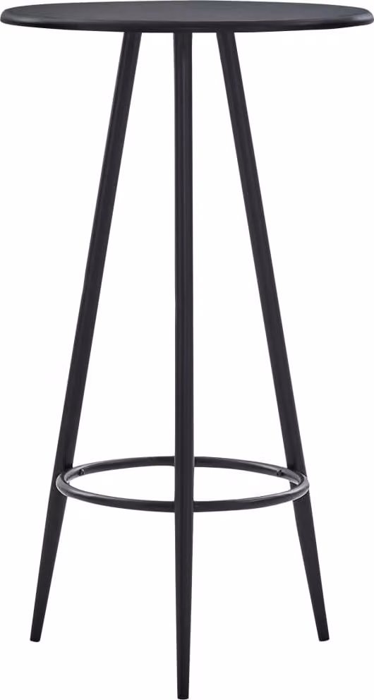 Maison Exclusive - Tavolino da bar nero 60×107,5 cm in MDF