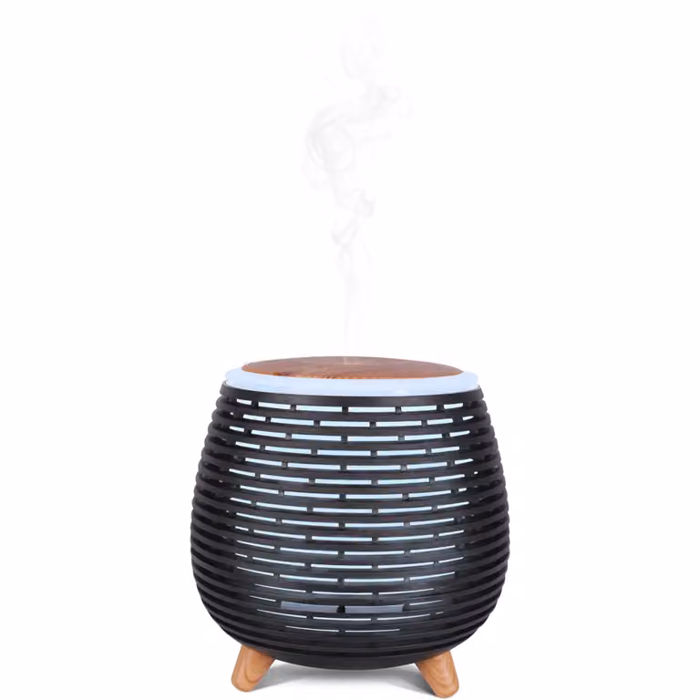 Dictrolux Diffusore di Essenze ad Ultrasuoni con Luce LED, Nero