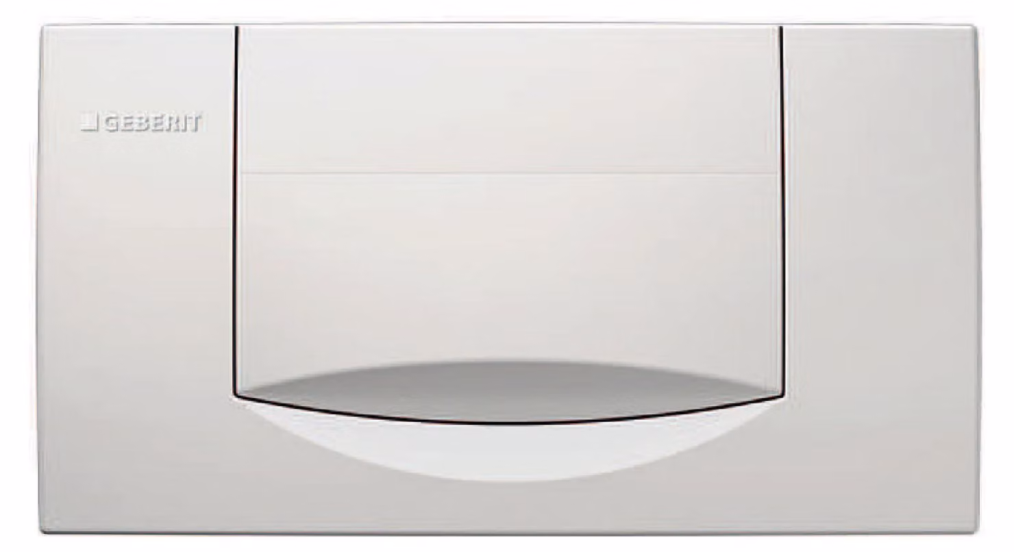 Geberit Piastra di azionamento Jazzline, S/S plastica, bianco, 1 pz.