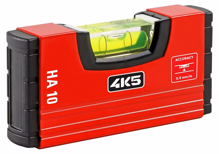 4K5 Tools Klein-Wasserwaage HA 10 (Maße 104x50x22 mm, 1 Horizontallibelle)
