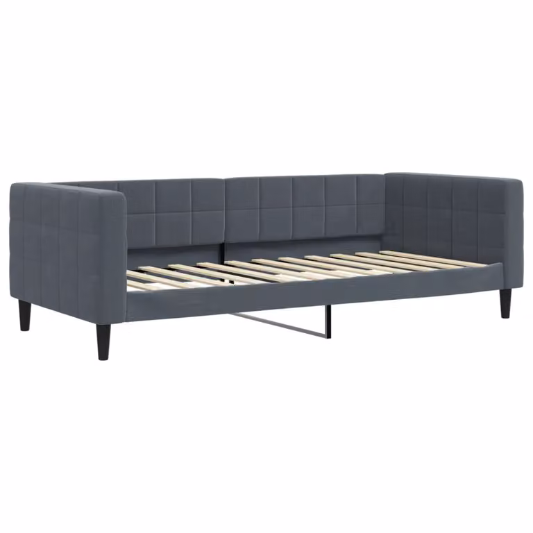 Letto da Giorno Grigio Scuro 100x200 cm in Velluto