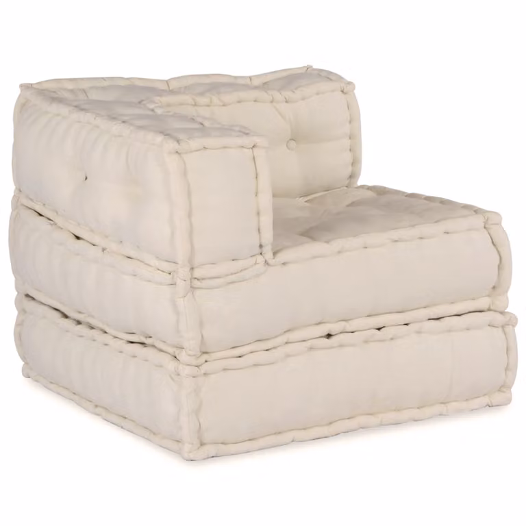 vidaXL Unità di Divano Modulare in Tessuto Beige per Soggiorno o Giardino L: 210 cm, P: 70 cm, H: 56 cm