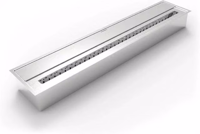 Bruciatore a bioetanolo per camino 7 L, in acciaio inox 91,5x18,7xH9,5 cm
