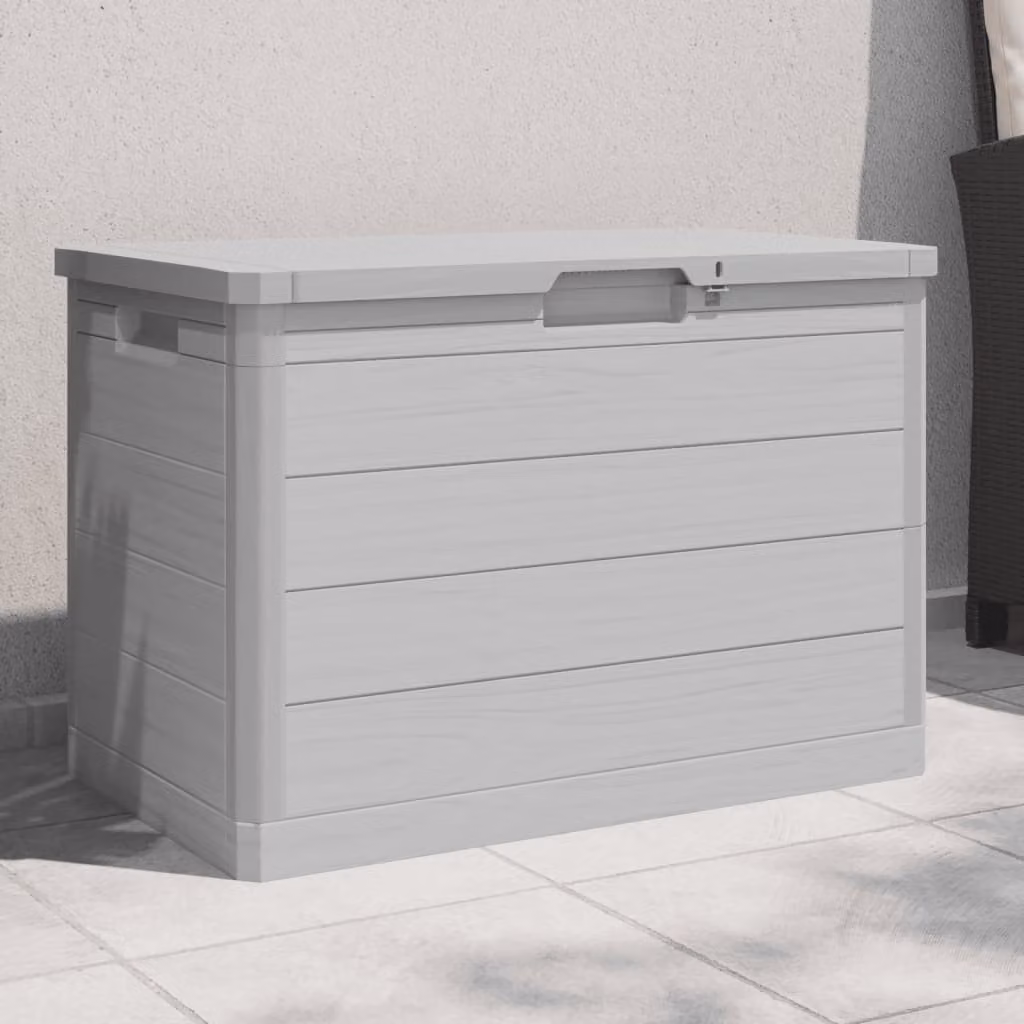 Contenitore per cuscini vidaXL in polipropilene grigio L: 77,5 cm, P: 44,5 cm, H: 53 cm