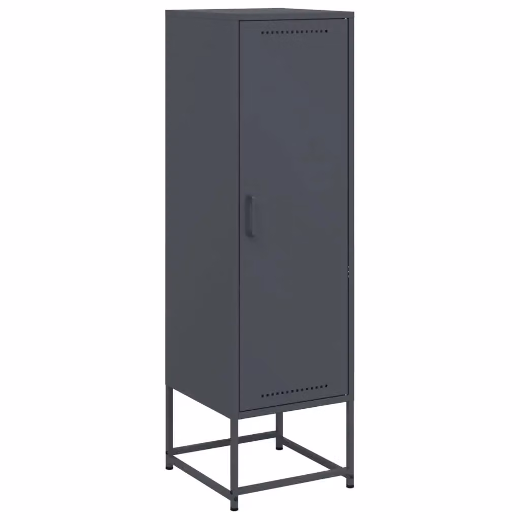 Credenza Buffet Design Mania in Acciaio Antracite con Ante a Battente, L/P/H: 36 x 39 x 123 cm – 2