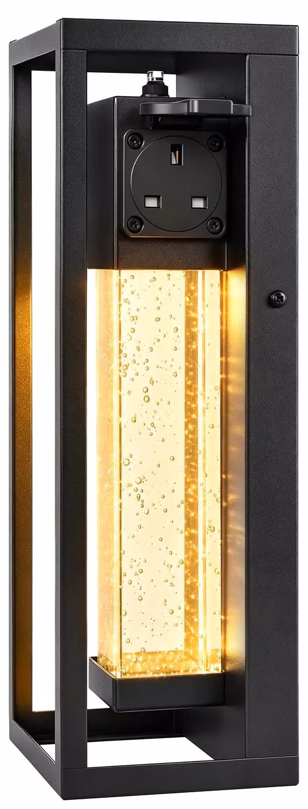 Lampada a LED da parete, 5/12 W, nera, con interruttore